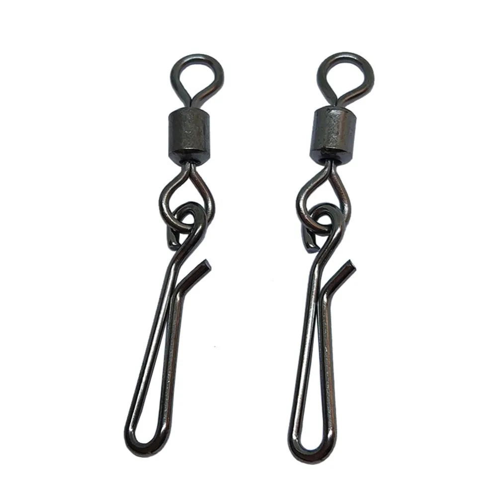 

F2032 1000pcs Barrel Swivel Rolling Swivel With Hanging Snap Fishing Tackle MS Connector With Hanging Safety Snap