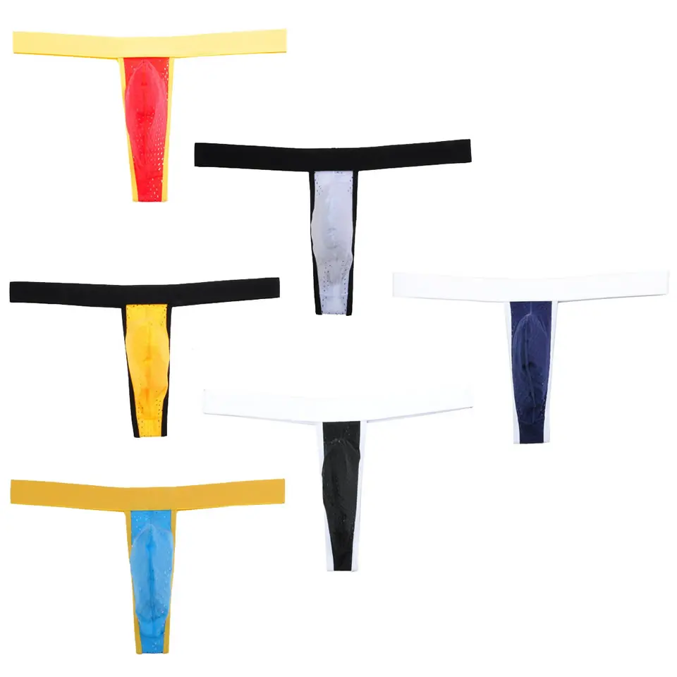 Breathable Hole Elastic Covered Edge Sexy Men's G-Strings Male Thong Underwear Mini Bikini Underpants Jockstrap Men Tanga
Breathable Hole Elastic Covered Edge Sexy Men's G-Strings Male Thong Underwear Mini Bikini Underpants Jockstrap Men Tanga