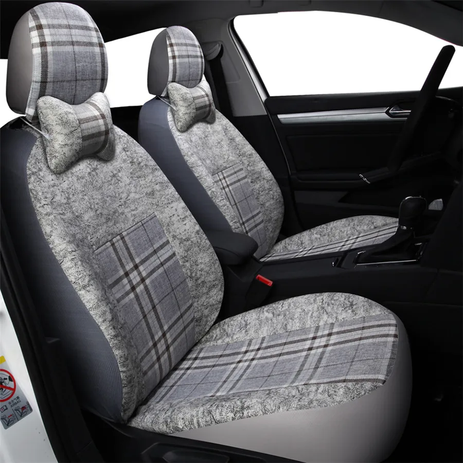Universal Car 5 Seats Cover Gray Lattice Rural Style Flax Fabrics Seat Cushions For Sedan SUV Four Seasons
Universal Car 5 Seats Cover Gray Lattice Rural Style Flax Fabrics Seat Cushions For Sedan SUV Four Seasons