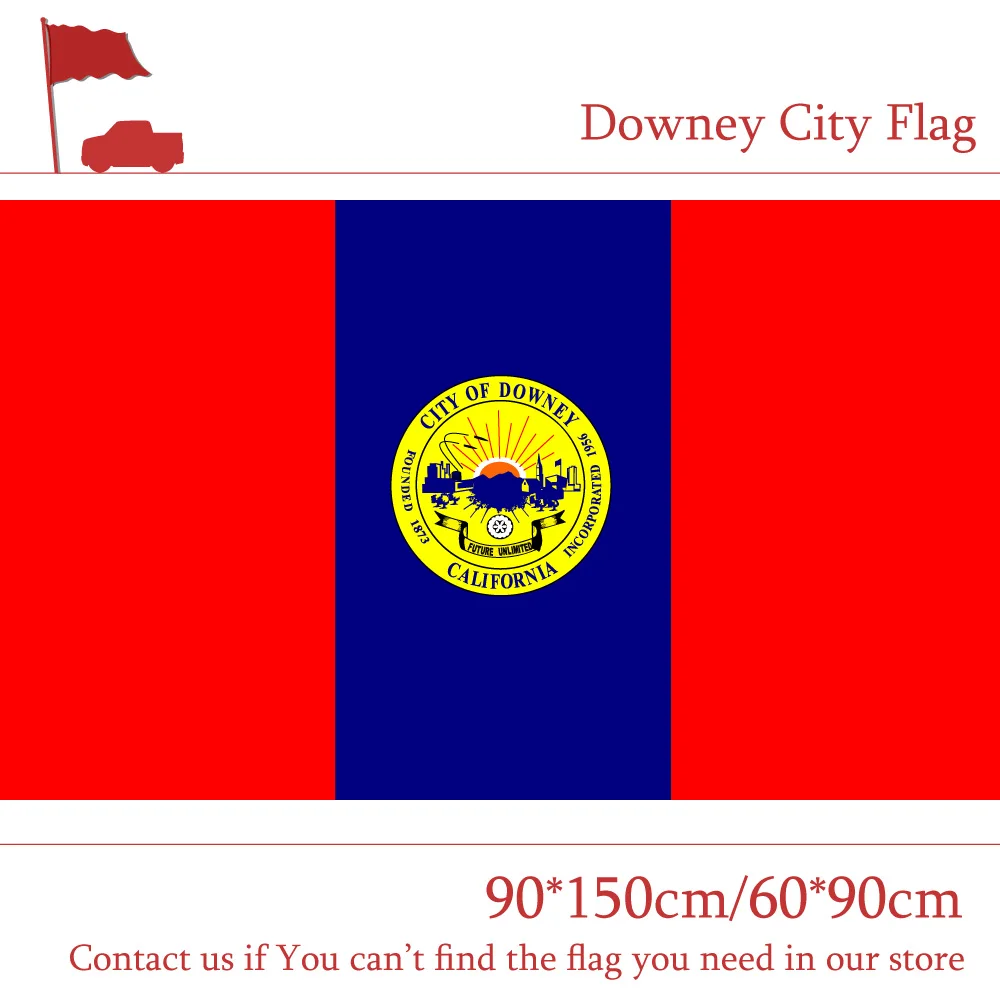 90*150cm 60*90cm Flag US State of California Downey City Flag 3x5 Feet Custom Hanging Flags For Home decoration
90*150cm 60*90cm Flag US State of California Downey City Flag 3x5 Feet Custom Hanging Flags For Home decoration