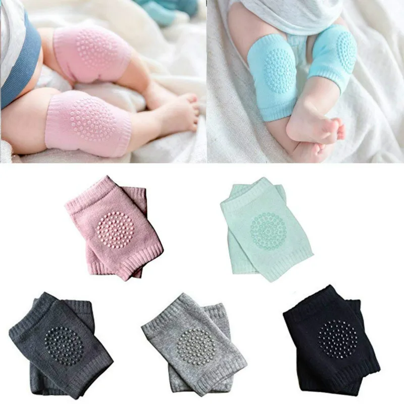 5 пар/лот ребенка ползать Нескользящие Гольфы унисекс наколенники Baby Care гетры