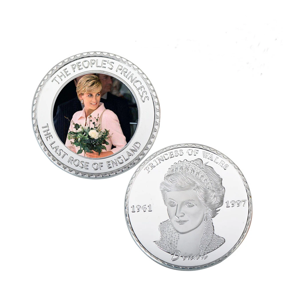 Festival Souvenir Gifts Princess Wales Diana Commemorative Coin The Last Rose of England Silver Coins
Festival Souvenir Gifts Princess Wales Diana Commemorative Coin The Last Rose of England Silver Coins