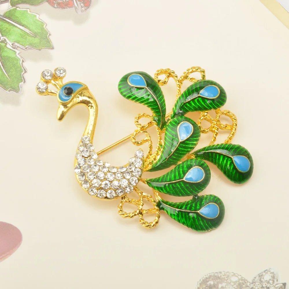 Green Vintage Brooch and Enamel Pin Crystal Rhinestones Peacock Brooches Animal Broshes Wedding Jewelry in Factory Direct Sale
Green Vintage Brooch and Enamel Pin Crystal Rhinestones Peacock Brooches Animal Broshes Wedding Jewelry in Factory Direct Sale