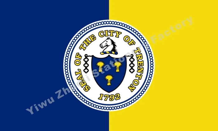 State Trenton, New Jersey Flag 150X90cm (3x5FT) 120g 100D Polyester Double Stitched High Quality Banner Ensign Free Shipping
State Trenton, New Jersey Flag 150X90cm (3x5FT) 120g 100D Polyester Double Stitched High Quality Banner Ensign Free Shipping