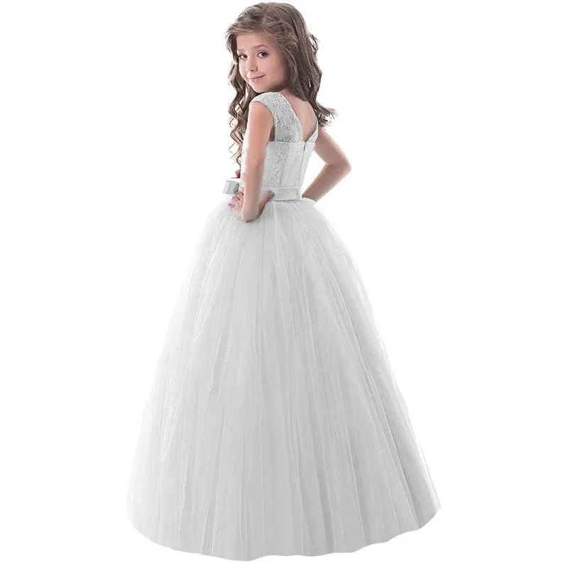 Flower Girl Dresses With Bow Teenager Formal Gowns Floral Fancy Dress For Wedding Party Graduation Vestidos Long Tulle Clothing
Flower Girl Dresses With Bow Teenager Formal Gowns Floral Fancy Dress For Wedding Party Graduation Vestidos Long Tulle Clothing