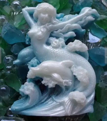 Mermaid and Dolphin Riding a Wave Handmade Soap Mold 3D Silicone Mermaid Soap Mold
Mermaid and Dolphin Riding a Wave Handmade Soap Mold 3D Silicone Mermaid Soap Mold