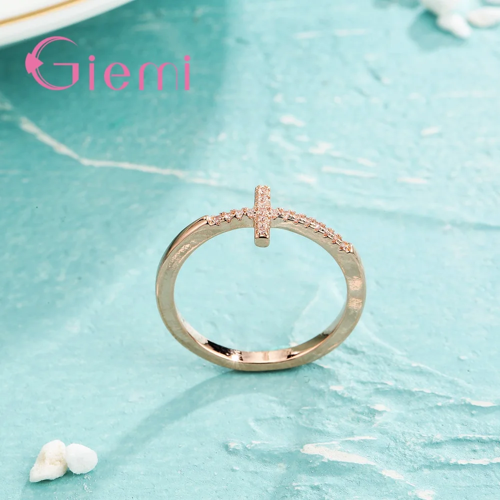 Popular 925 Sterling Silver Faith Cross Shape Finger Rings for Women Rose Gold White Crystal Fashion Fine Jewelry Gift
Popular 925 Sterling Silver Faith Cross Shape Finger Rings for Women Rose Gold White Crystal Fashion Fine Jewelry Gift