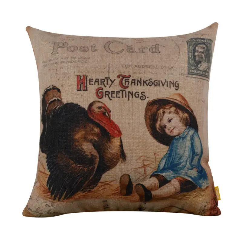 LINKWELL 18x18" Vintage Thanksgiving Day Turkey Children Burlap Cushion Cover Pillowcase for Holiday Seasonal Decoration
LINKWELL 18x18" Vintage Thanksgiving Day Turkey Children Burlap Cushion Cover Pillowcase for Holiday Seasonal Decoration