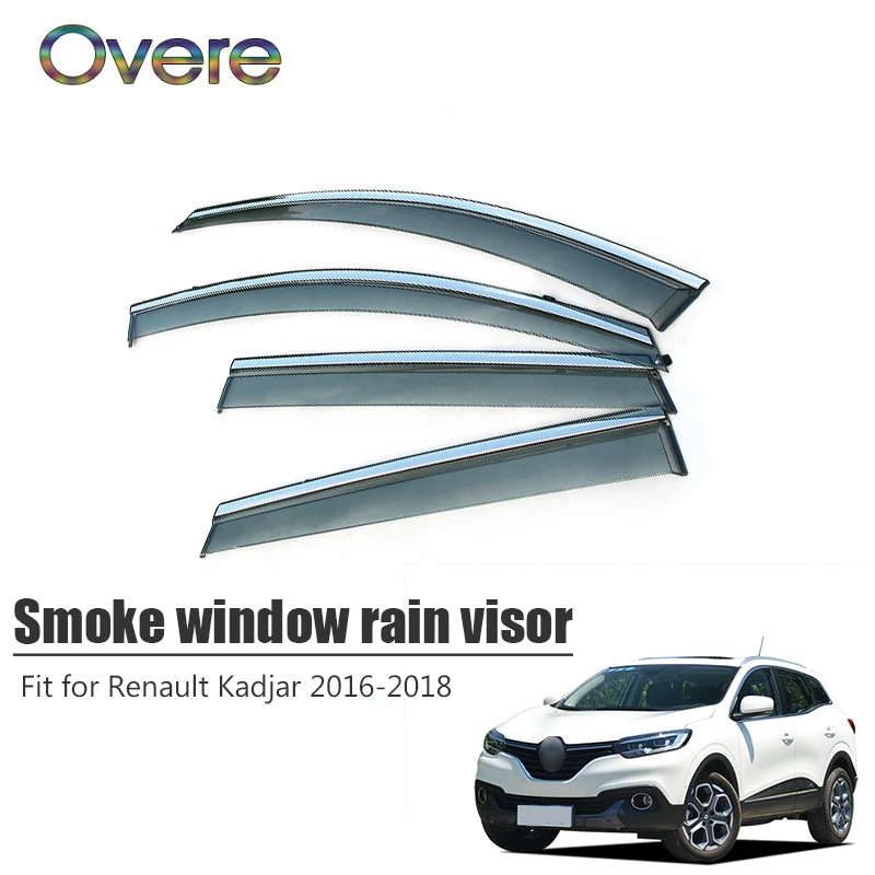 Overe 4Pcs/1Set Smoke Window Rain Visor For Renault Kadjar 2016 2017 2018 Styling ABS Awnings Shelters Guard Accessories
Overe 4Pcs/1Set Smoke Window Rain Visor For Renault Kadjar 2016 2017 2018 Styling ABS Awnings Shelters Guard Accessories