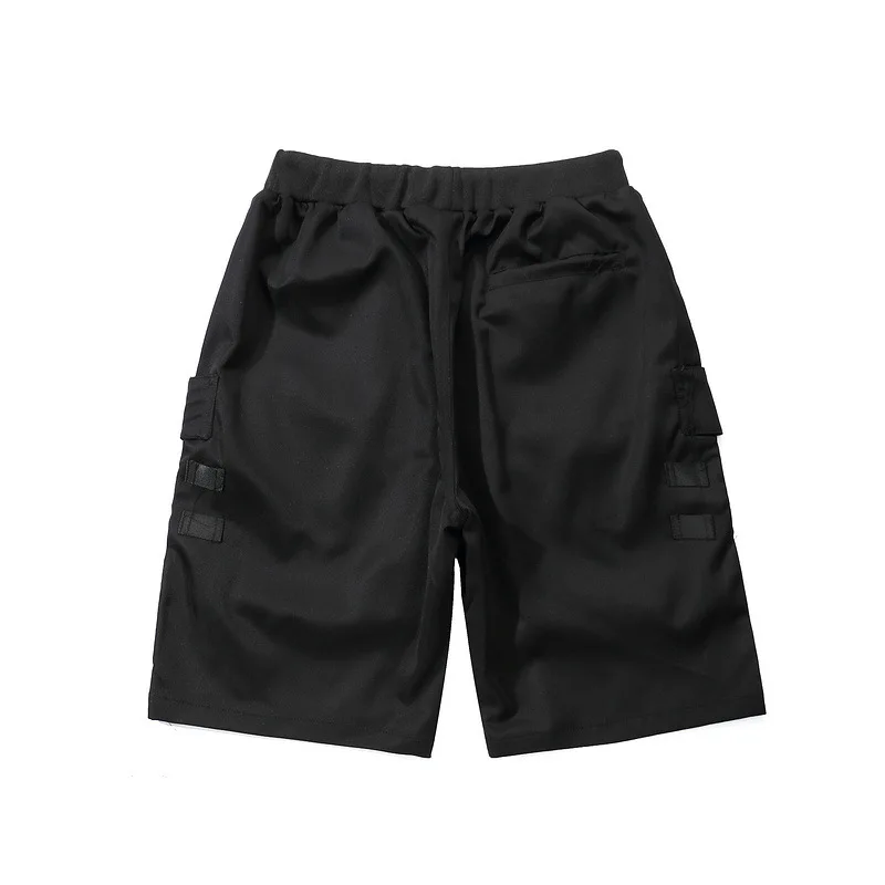 Шорты в стиле хип-хоп мужская верхняя одежда с несколькими карманами однотонные