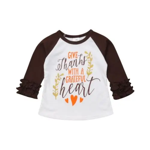 Thanksgiving Kids Toddler Baby Girl Ruffle Long Sleeve Cotton Top T-shirt Blouse Size 1-5T
Thanksgiving Kids Toddler Baby Girl Ruffle Long Sleeve Cotton Top T-shirt Blouse Size 1-5T