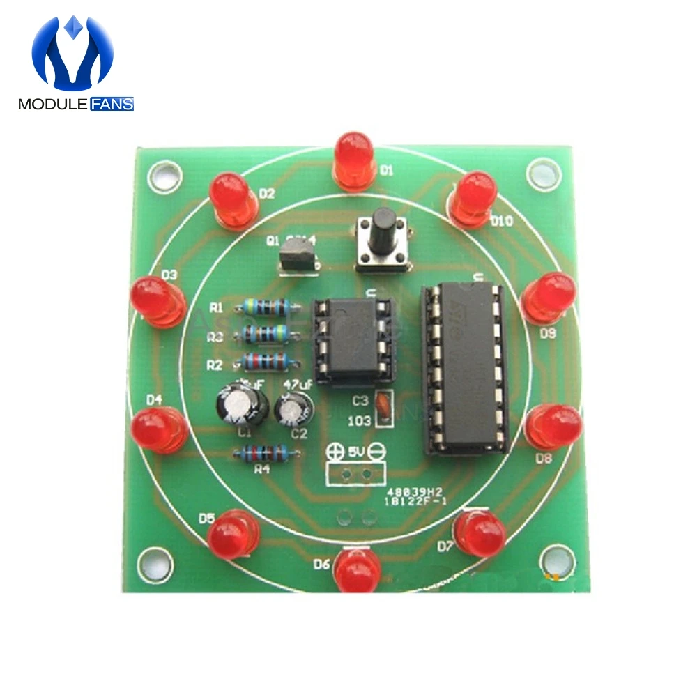 Комплект электронных ламп Lucky Rotary CD4017 NE555 комплект для самостоятельного