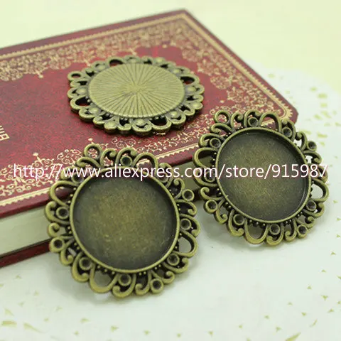Sweet Bell 10pcs/lot Vintage Bronze Round Metal Alloy Cameo Cabochon Pendant Setting 25mm Jewelry Blanks 6B987
Sweet Bell 10pcs/lot Vintage Bronze Round Metal Alloy Cameo Cabochon Pendant Setting 25mm Jewelry Blanks 6B987