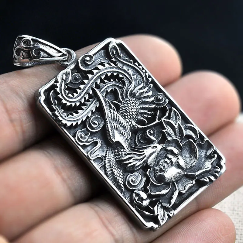 FNJ 925 Silver Phoenix Pendant Fashion Peony Flower Animal Real S925 Original Thai Silver Pendants for Women Men Jewelry Making
FNJ 925 Silver Phoenix Pendant Fashion Peony Flower Animal Real S925 Original Thai Silver Pendants for Women Men Jewelry Making