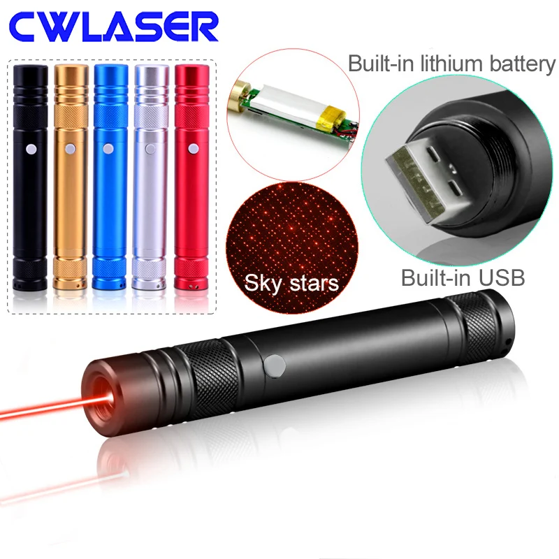CWLASER 200mW 650nm USB Charging Red Laser Pointer with Built-in Li-ion Battery(5 colors)
CWLASER 200mW 650nm USB Charging Red Laser Pointer with Built-in Li-ion Battery(5 colors)