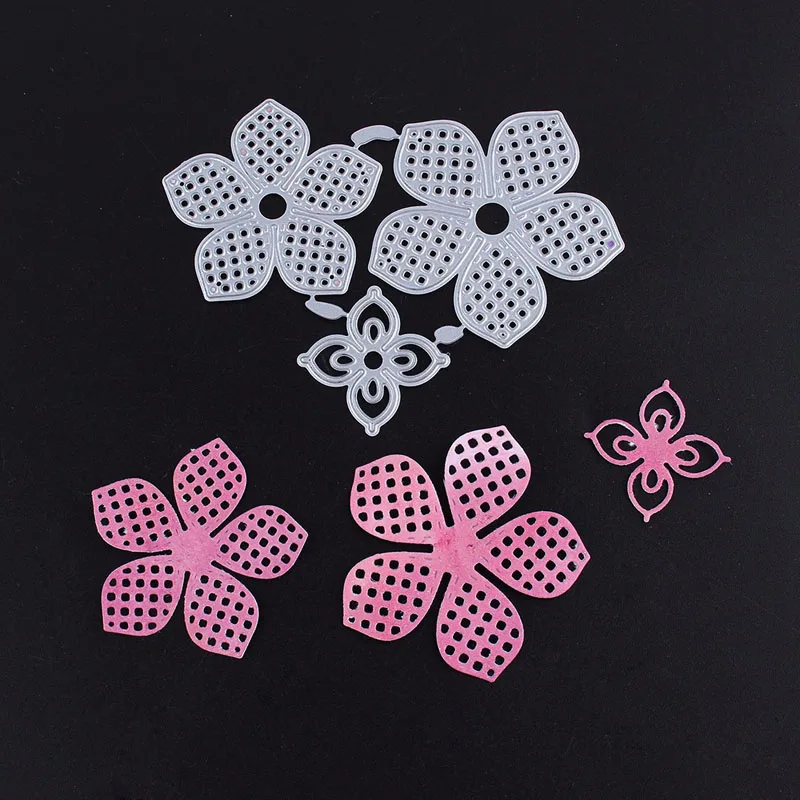 Металлические Вырубные штампы с цветами трафареты для сделай сам скрапбукинг