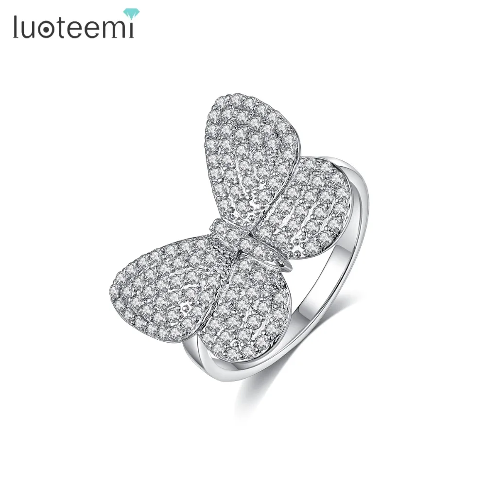 LUOTEEMI Small Butterfly Ring for Women for Party Dating Luxury CZ Exquisite Adjustable Cute Famale Anillos Mujer Christmas Gift
LUOTEEMI Small Butterfly Ring for Women for Party Dating Luxury CZ Exquisite Adjustable Cute Famale Anillos Mujer Christmas Gift