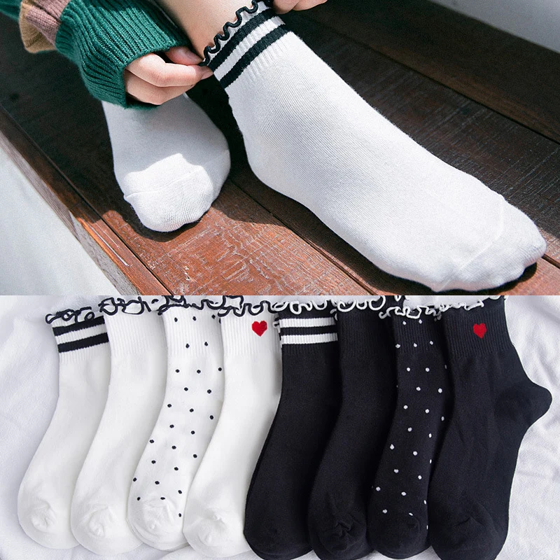 8 Colors Soft Cotton Casual Classic Exquisite Sock White Black Strip Love Red Heart Dot Graceful Socks- 1 Pair Free Size
8 Colors Soft Cotton Casual Classic Exquisite Sock White Black Strip Love Red Heart Dot Graceful Socks- 1 Pair Free Size
