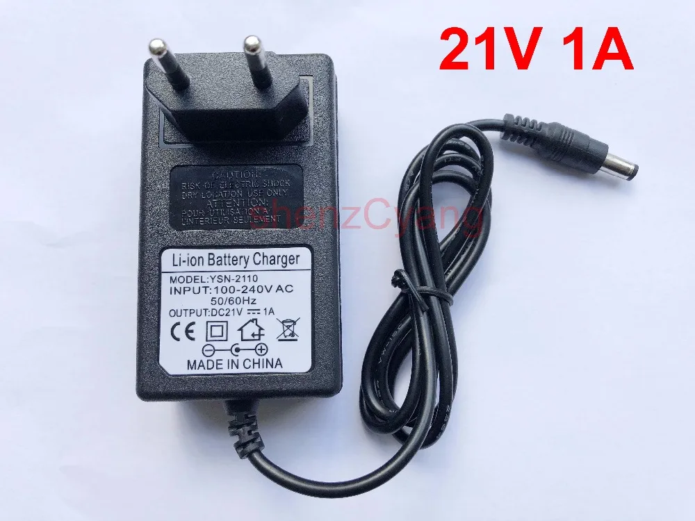 1 шт. высококачественное интеллектуальное зарядное устройство DC 21 в а 18650 мА