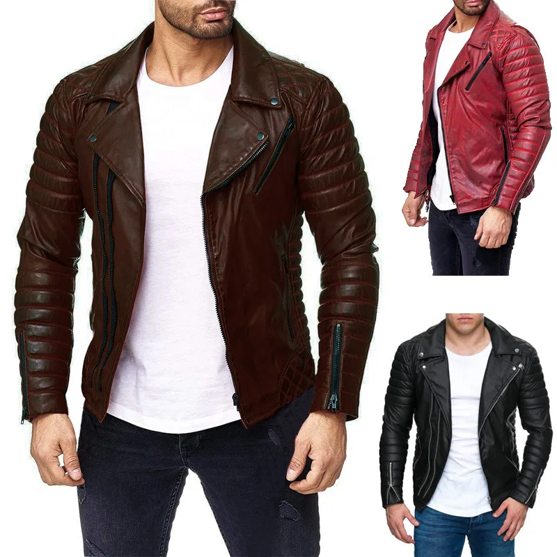 Autumn and winter new European and American men fashion cotton locomotive leather jacket Youth Jacket
Autumn and winter new European and American men fashion cotton locomotive leather jacket Youth Jacket