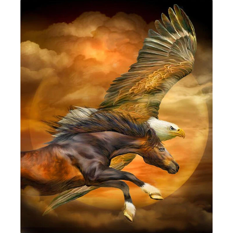 New Full Diamond 5D DIY Diamond Painting "Flying Eagle&Running Horse" Diamond Embroidery Cross Stitch Rhinestone Mosaic Gift GT
New Full Diamond 5D DIY Diamond Painting "Flying Eagle&Running Horse" Diamond Embroidery Cross Stitch Rhinestone Mosaic Gift GT