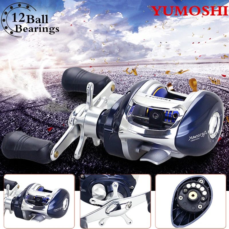YUMOSHI Stealth Super Light Carbon Body Maximum braking force 8KG Fresh/Salt Water Baitcasting Fishing Reel Lure Fishing Reel
YUMOSHI Stealth Super Light Carbon Body Maximum braking force 8KG Fresh/Salt Water Baitcasting Fishing Reel Lure Fishing Reel