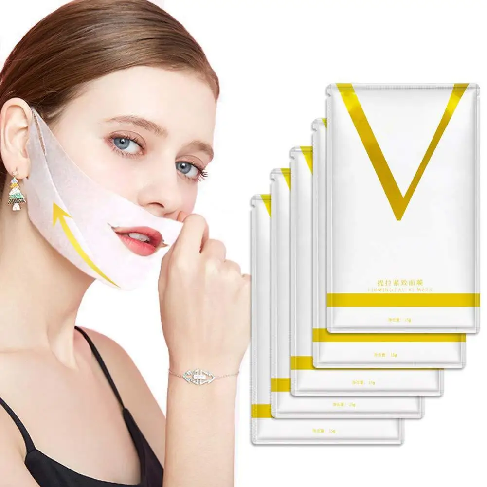 5pcs 4D Double V Face Shape Tension Firming Mask Paper Slimming Eliminate Edema Lifting Firming Thin Masseter Face Care Tool
5pcs 4D Double V Face Shape Tension Firming Mask Paper Slimming Eliminate Edema Lifting Firming Thin Masseter Face Care Tool