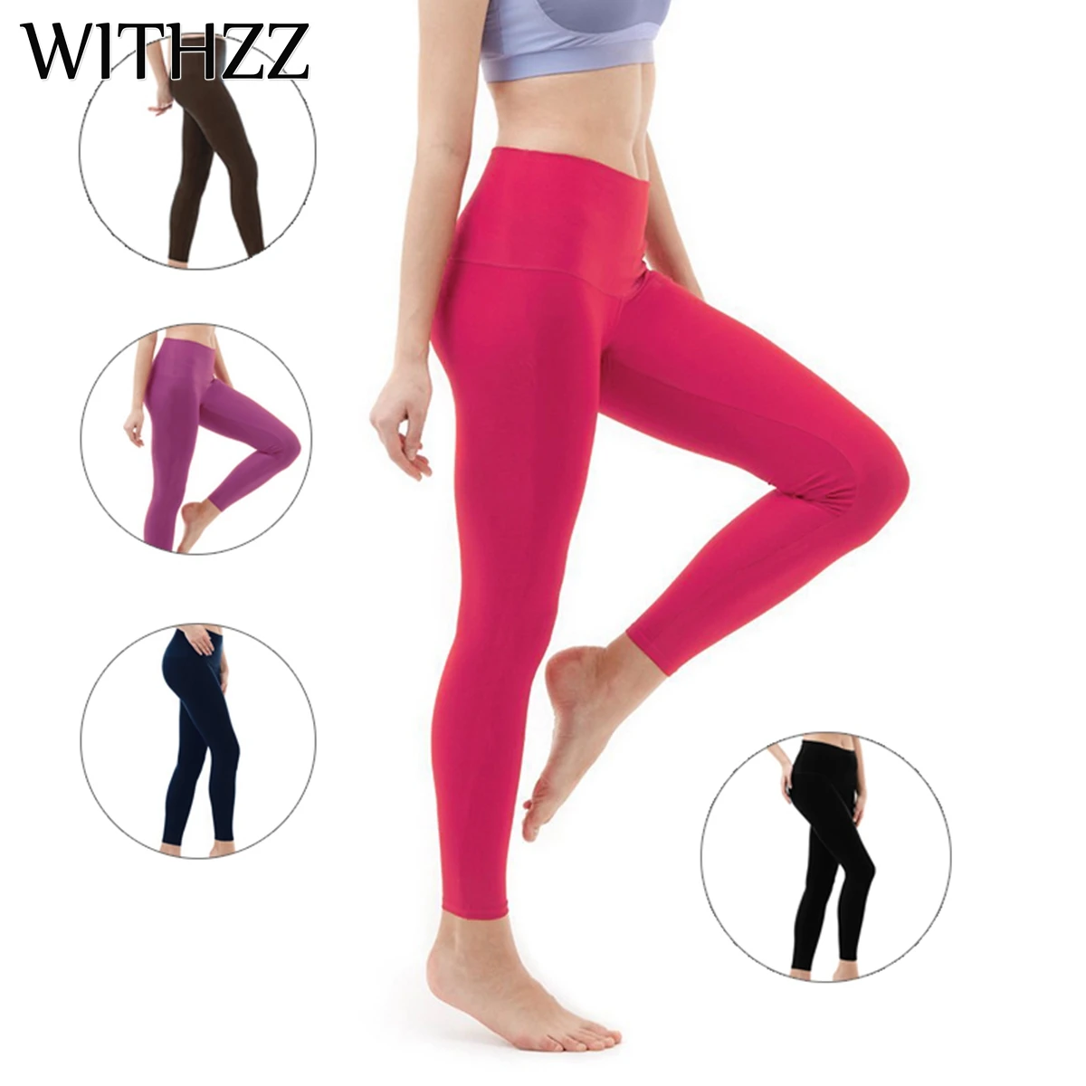 WITHZZ Elastic Leggings Solid Color Women Leggins Elbows for Fitness Legins Workout Sporting Athleisure Active Wear Sportlegging
WITHZZ Elastic Leggings Solid Color Women Leggins Elbows for Fitness Legins Workout Sporting Athleisure Active Wear Sportlegging