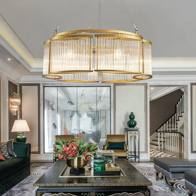 Retro American Gold Crystal Pendant Light Iron For Dining Room Restaurant Bedroom Study Room Living Room LED E14 bulbs
Retro American Gold Crystal Pendant Light Iron For Dining Room Restaurant Bedroom Study Room Living Room LED E14 bulbs