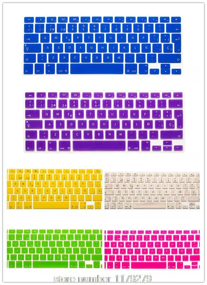 Spainish Keyboard Cover Protector for MacBook Air 13" 13.3 Inch Spain Language Keyboard Cover Silicone Skin for Mac air 13.3 13
Spainish Keyboard Cover Protector for MacBook Air 13" 13.3 Inch Spain Language Keyboard Cover Silicone Skin for Mac air 13.3 13