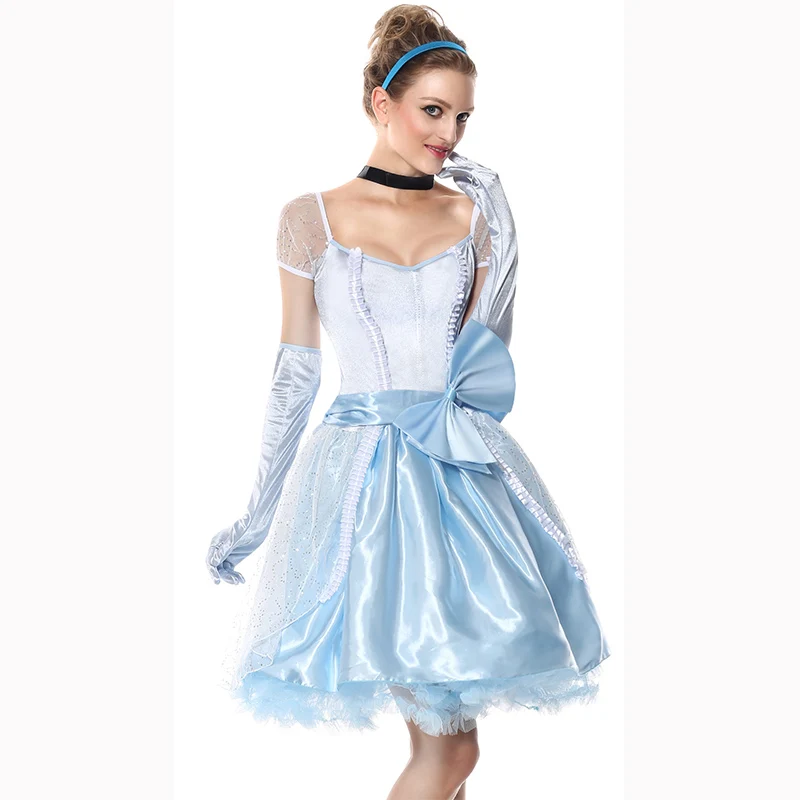 Halloween Princess Costume party light blue beauty princess Dancing Lace Dress with Bowknot halloween Women costume
Halloween Princess Costume party light blue beauty princess Dancing Lace Dress with Bowknot halloween Women costume