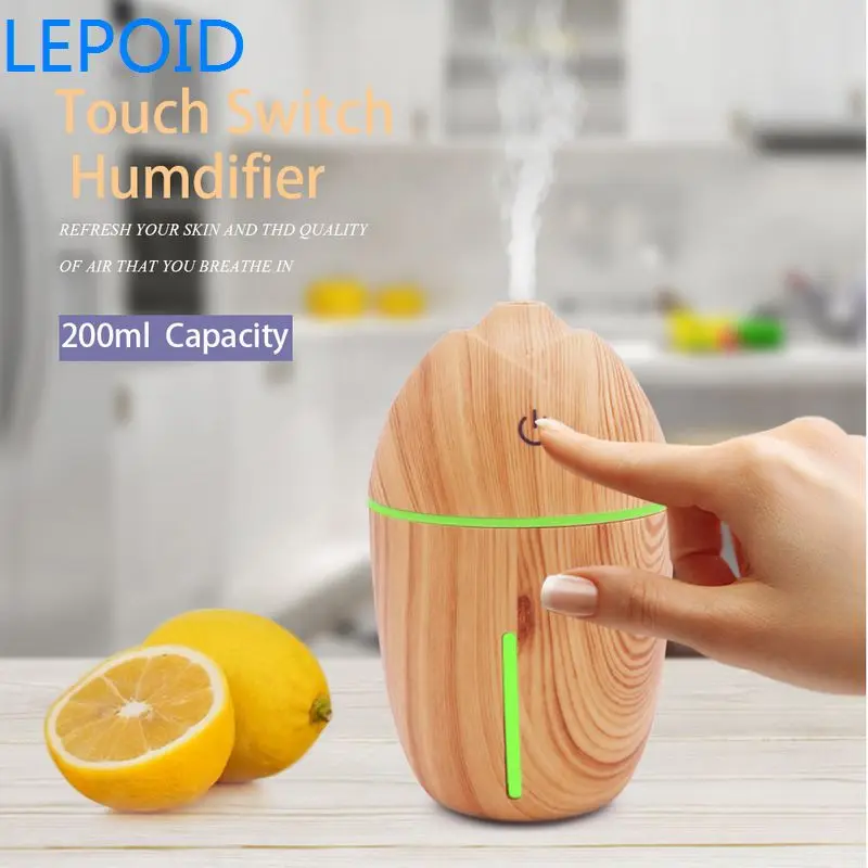 LEPOID Арома увлажнитель воздуха эфирное масло диффузор древесины с светодиодный