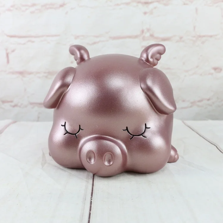 Большая Золотая свинка копилка талисман на год свиньи счастливая свинья ребенок