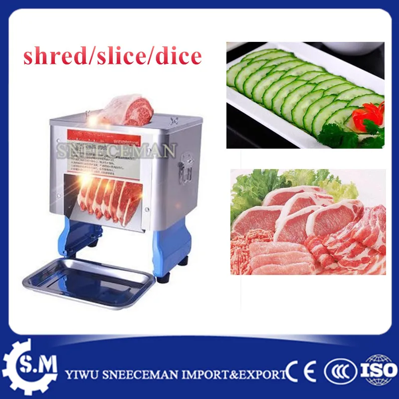 110kg/h commercial stainless steel multi-function electric meat cutting machine pork Slicing machine vegetables desktop cutter
110kg/h commercial stainless steel multi-function electric meat cutting machine pork Slicing machine vegetables desktop cutter