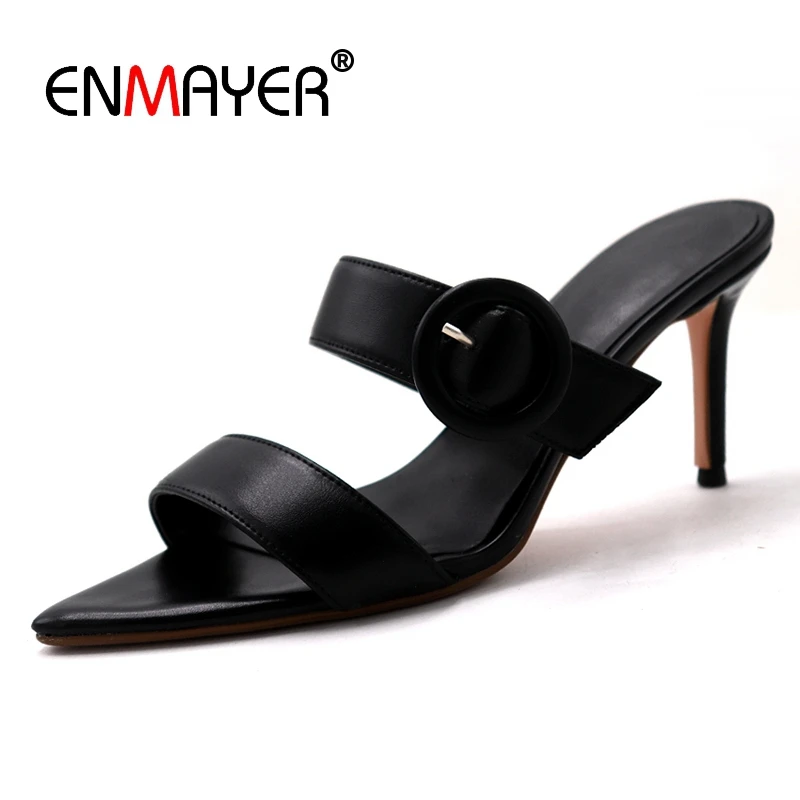 ENMAYER 2019 New Arrival Women High Heel Sandals Solid Summer Outside Women Slippers Super High Fashion Size 34-41 LY2161
ENMAYER 2019 New Arrival Women High Heel Sandals Solid Summer Outside Women Slippers Super High Fashion Size 34-41 LY2161