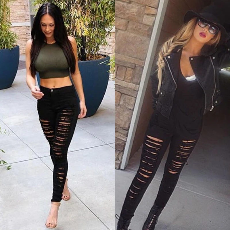 High Waist Strech Ripped Jeans Women Destroyed Broken Hole Pencil Pants Skinny Denim Trousers Capri Street Plus Size Boyfriend
High Waist Strech Ripped Jeans Women Destroyed Broken Hole Pencil Pants Skinny Denim Trousers Capri Street Plus Size Boyfriend