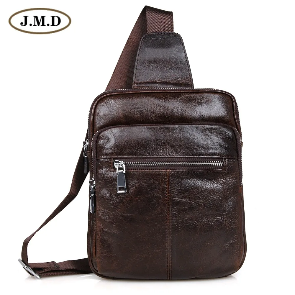 J.M.D Vintage Leather Fashion Men Coffee Chest Bag Boys Daily Messenger Bag 7216C
J.M.D Vintage Leather Fashion Men Coffee Chest Bag Boys Daily Messenger Bag 7216C