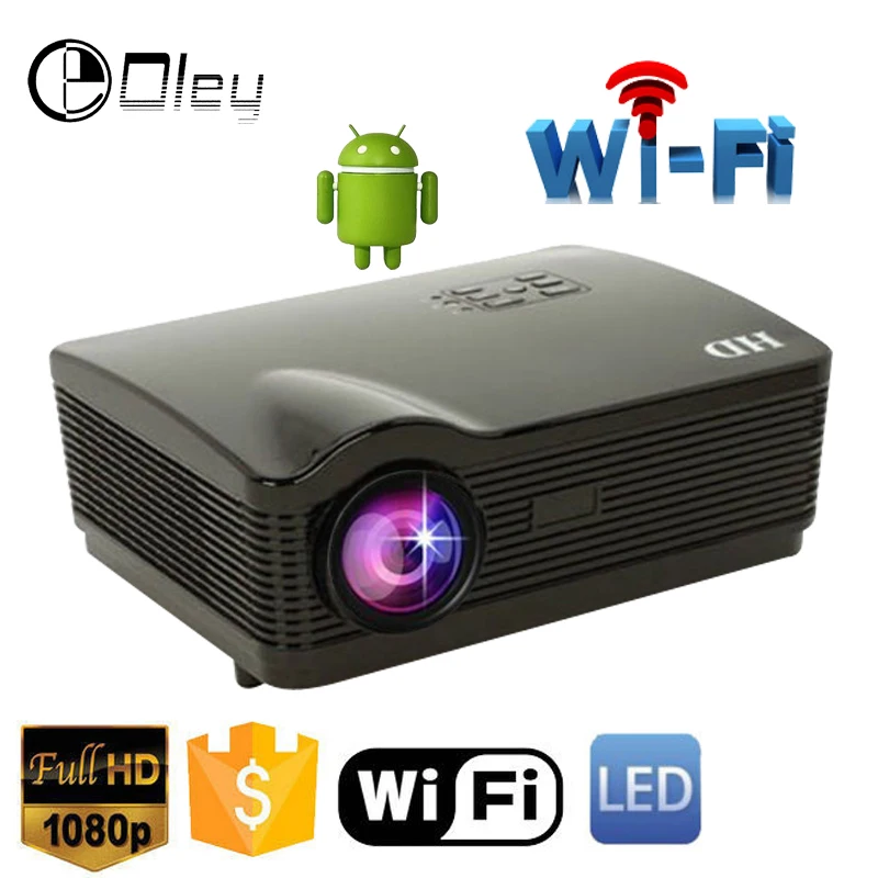 5500 люмен проектор full hd quad core android 4.4 wi fi smart 1080 p 3d lcd домашний кинотеатр светодиодный