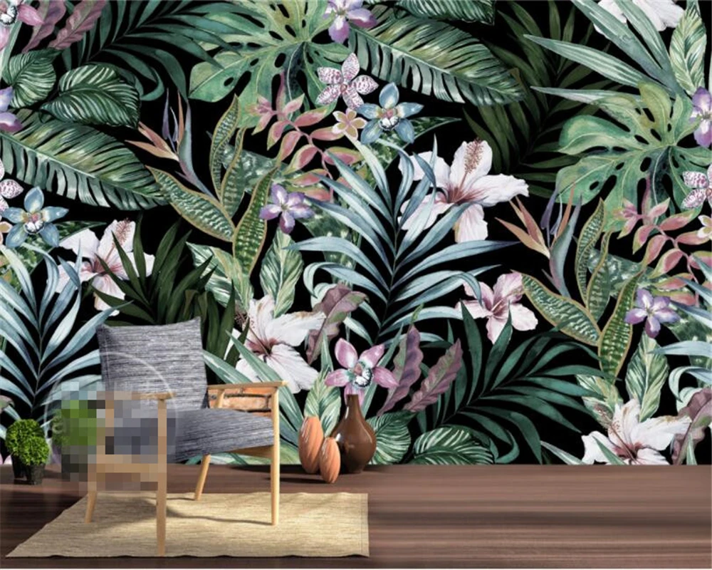 Custom Room background decoration Wallpaper European Style Retro Hand Tropical rain forest Photo mural wallpaper Beibehang
Custom Room background decoration Wallpaper European Style Retro Hand Tropical rain forest Photo mural wallpaper Beibehang