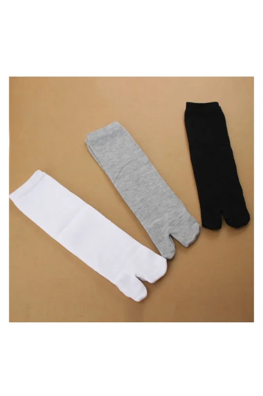 Японское кимоно шлепанцы сандалии с разрезом Tabi Ninja Geta Zori носки белые + черные