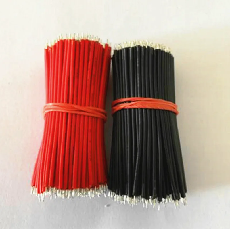 

1000pcs Motherboard Breadboard Jumper Cable 24AWG Black And Red Electronic Wires Tinned 6cm Electronic Components Accessories