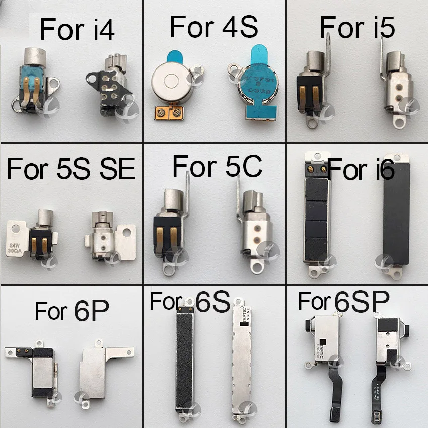 Оригинальный вибромотор гибкий кабель для iPhone 4 4S 5 5S 5C SE 6 6P 6S 6SP Plus вибрирующие