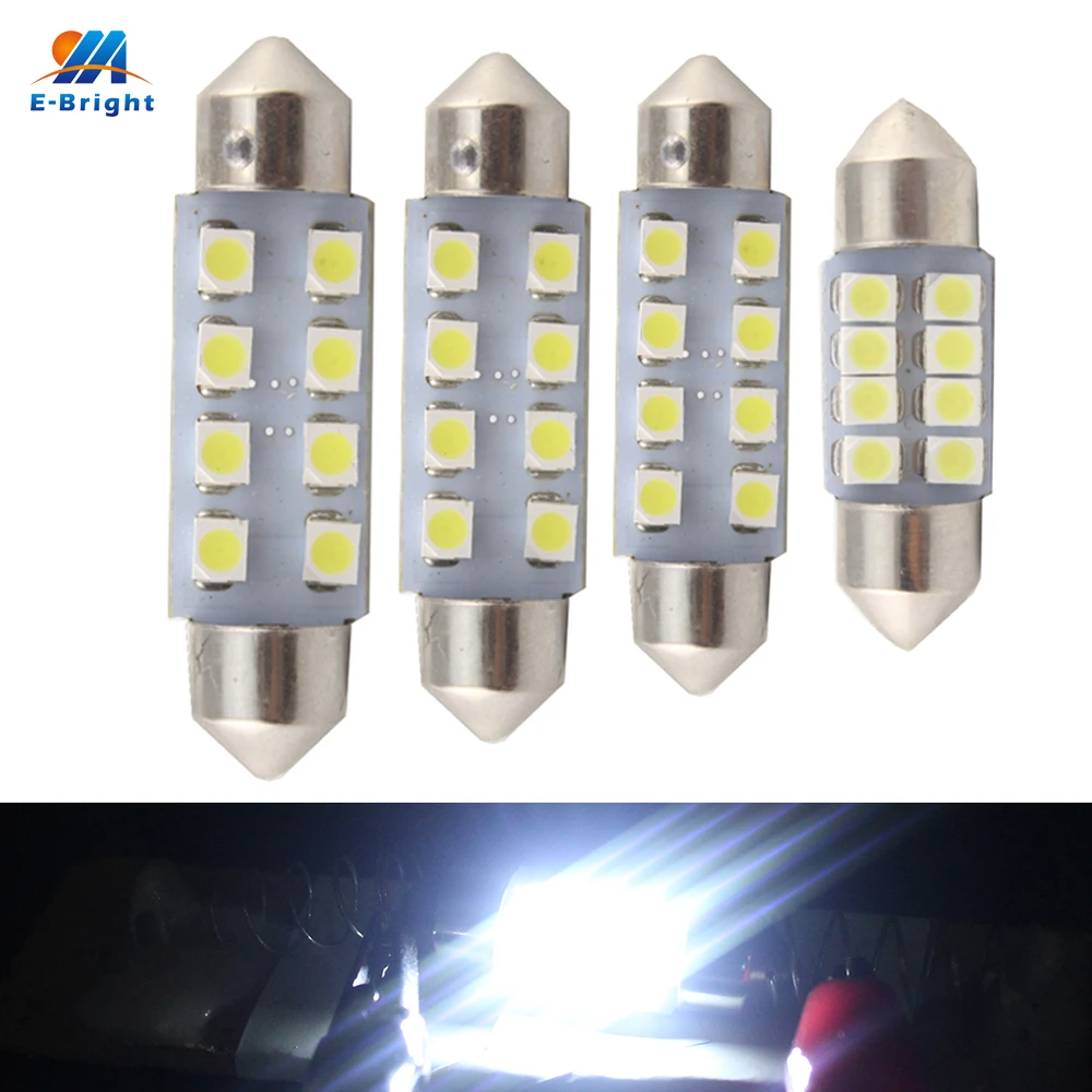 Фото YM E Bright 20 шт. 31 мм 36 39 41 C5W 1210 3528 8 SMD светодиодные автомобильные лампы 12 В DC купольный