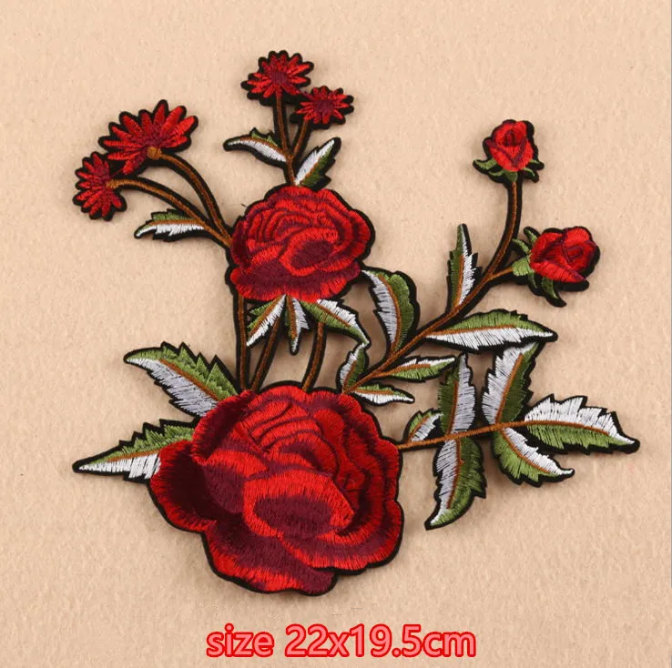 Super Quality 3 pcs big size flower Embroidered patches iron on motor jacket Motif Applique decor repair accessory
Super Quality 3 pcs big size flower Embroidered patches iron on motor jacket Motif Applique decor repair accessory
