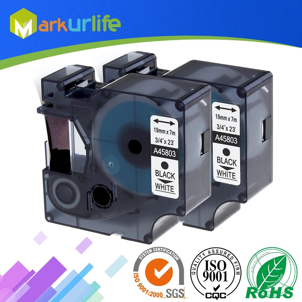 2 шт./лот производитель этикеток для DYMO самоклеящаяся D1 лента 45803 S0720830 отличная работа для принтер DYMO (19 мм * 7 м) черный на белом
2 шт./лот производитель этикеток для DYMO самоклеящаяся D1 лента 45803 S0720830 отличная работа для принтер DYMO (19 мм * 7 м) черный на белом