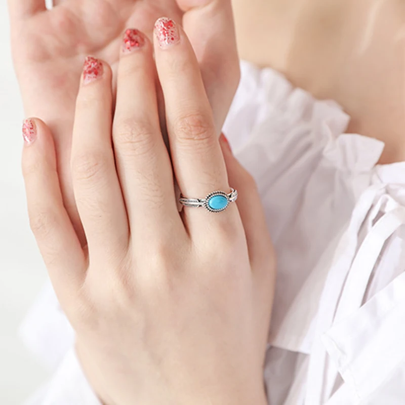 YAOLOGE 925 Sterling Silver New Sky Blue Crystal Stone Round Zircon Open Rings for Women's Valentine's Day Banquet Jewelry Gift
YAOLOGE 925 Sterling Silver New Sky Blue Crystal Stone Round Zircon Open Rings for Women's Valentine's Day Banquet Jewelry Gift