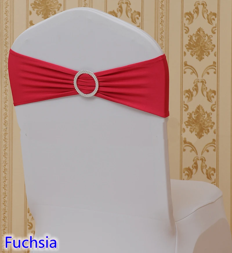 Fuchsia Colour Wholesale Chairs Sash With Round Buckles For Chair Covers Spandex Band Lycra Sash Bow Tie Wedding Decoration
Fuchsia Colour Wholesale Chairs Sash With Round Buckles For Chair Covers Spandex Band Lycra Sash Bow Tie Wedding Decoration