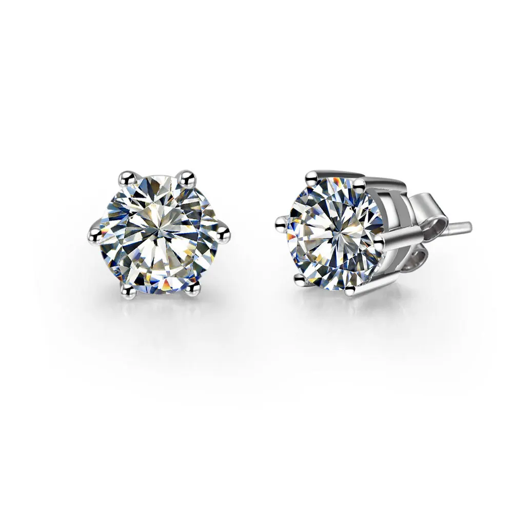Solid Platinum PT950 Stud Earrings Six Claws 0.5CT/Piece Carbon Women Engagement Earrings Basket Earrings Stud White Gold
Solid Platinum PT950 Stud Earrings Six Claws 0.5CT/Piece Carbon Women Engagement Earrings Basket Earrings Stud White Gold