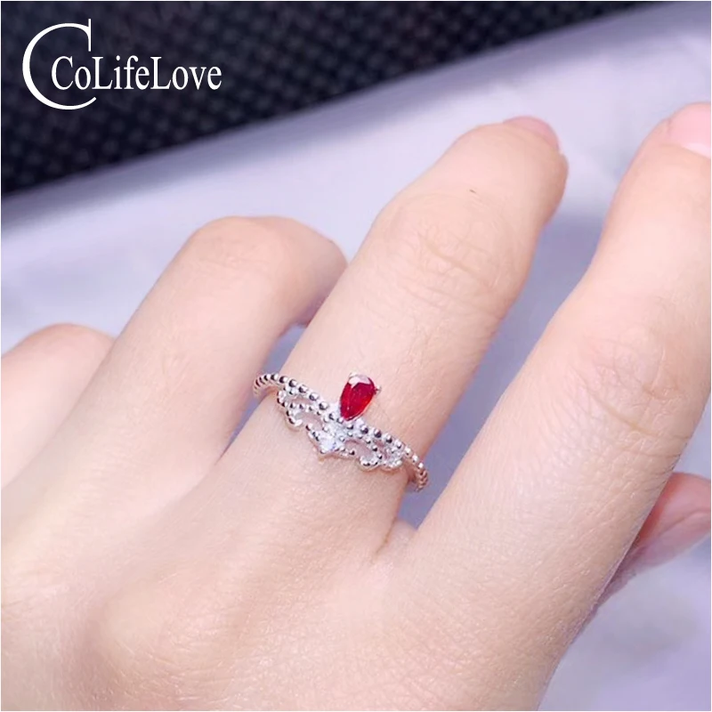 CoLife Jewelry Vintage Silver Ring Ring 3*5mm Pear Cut Natural Blood Red Ruby Silver Ring 925 Silver Ruby Jewelry Gift for Girl
CoLife Jewelry Vintage Silver Ring Ring 3*5mm Pear Cut Natural Blood Red Ruby Silver Ring 925 Silver Ruby Jewelry Gift for Girl