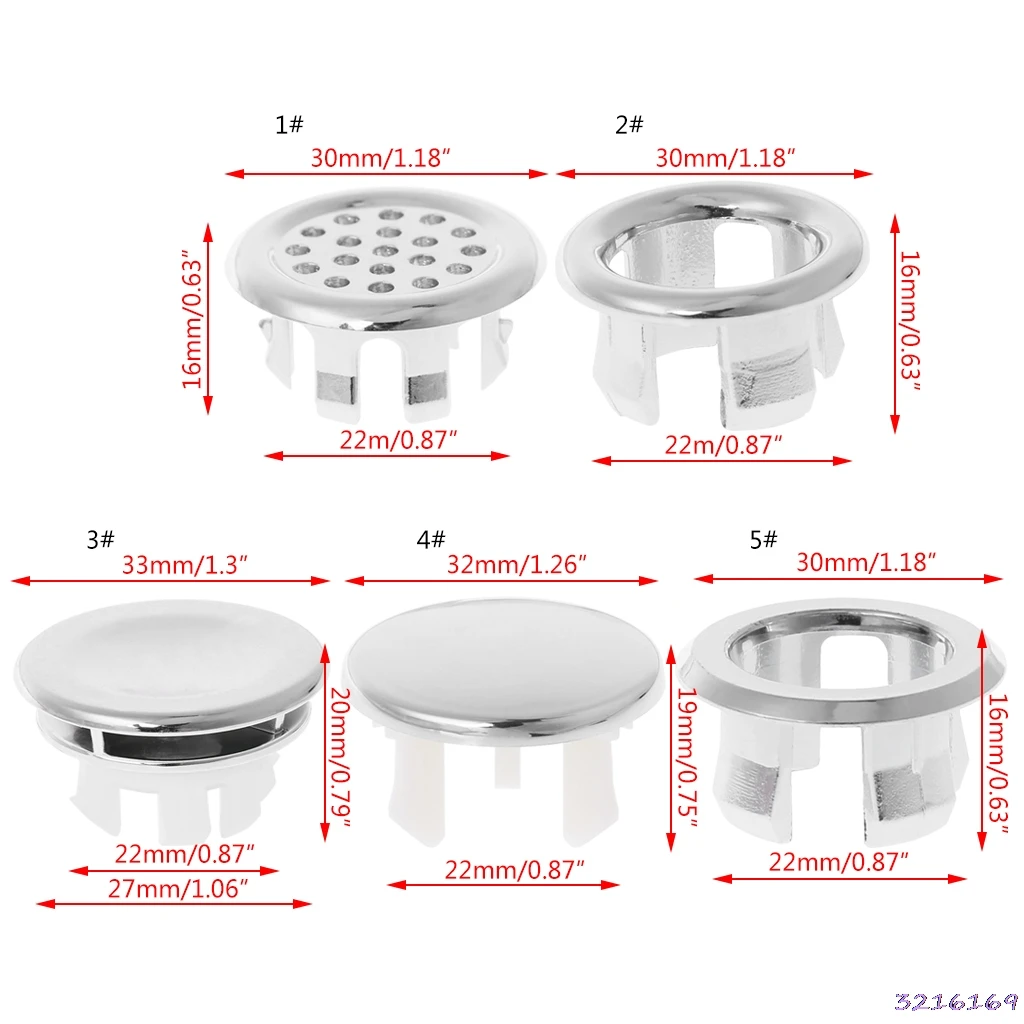 Bathroom Basin Sink Overflow Ring Six-foot Round Insert Chrome Hole Cover Cap
Bathroom Basin Sink Overflow Ring Six-foot Round Insert Chrome Hole Cover Cap